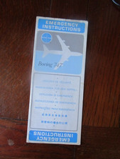 INSTRUCCIONES DE SEGURIDAD SIN ENVÍO PANAM PANAM PANAM BOEING 747 SIN EE. UU.