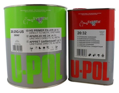 UPOL 1 Gallon 4.2 VOC High Solids High Build Urethane Primer Kit with Standar...