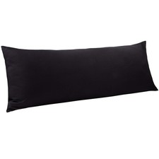 Black Body Pillow Cover, Envelope Closure, Ultra Soft Microfiber, 20x54