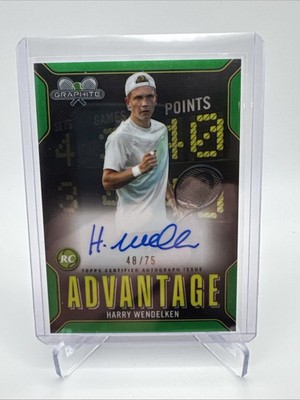 2024 Topps Graphite Tennis Green 48/75 Auto Harry Wendelken Advantage Rookie RC