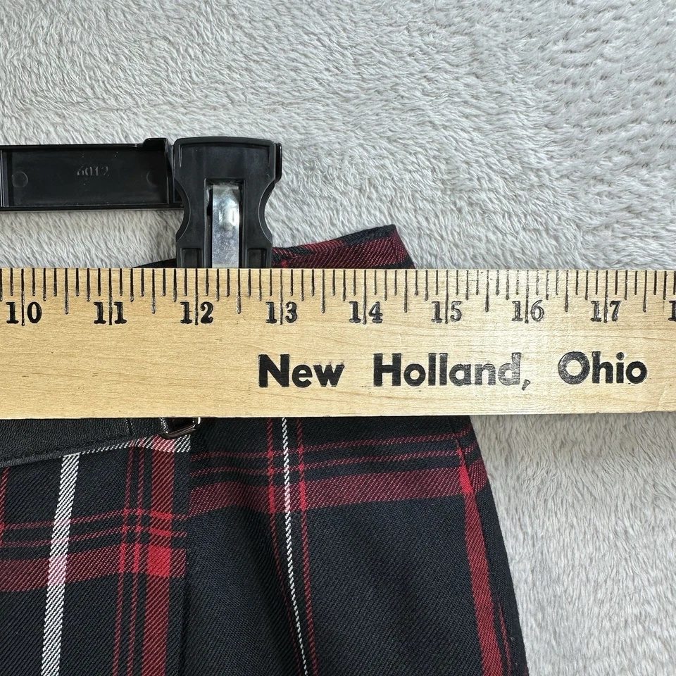 Maxi falda envolvente Charter Club roja a cuadros talla 8 Academia Preppy mezcla de lana modesta Foto 2 de 4