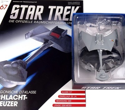 STAR TREK EAGLEMOSS RAUMSCHIFF COLLECTION KLINGONISCHER D7 SCHLACHTKREUZER #67