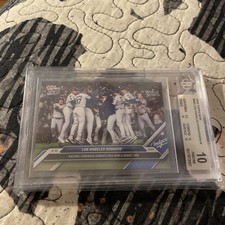 2024 TOPPS NOW⚾️WORLD SERIES CHAMPIONS #885 LOS ANGELES DODGERS /9478👉BGS 10