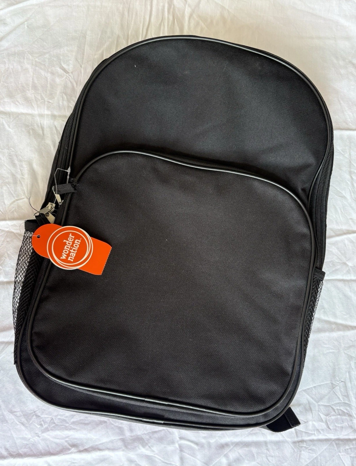 Wonder Nation Black Men's Backpack with Adjustable Straps and Pockets