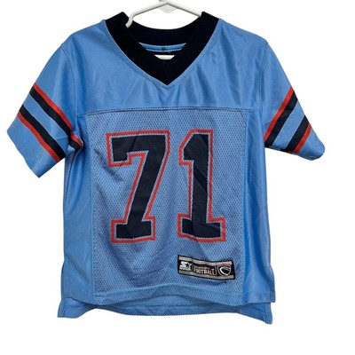 #ad Vintage 90s Starter Youth XS Blue Football Jersey Number 71 $9.96