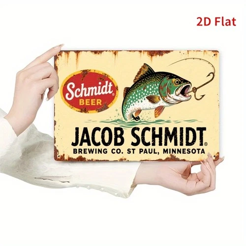 Vintage Schmidt Beer Rustic Iron Tin Metal Signs Home Décor 8x12