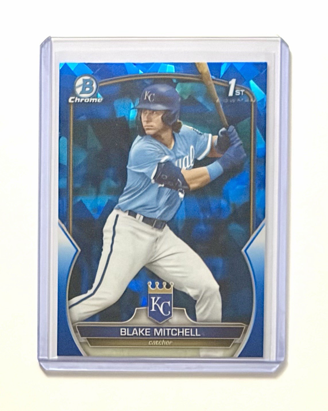 2023 Bowman Draft Sapphire Blake Mitchell 1st Chrome BDC-133 Kansas City Royals