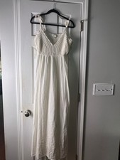 Women's FOREVER 21 Plus White Crochet Maxi Dress XL Beach Vacation Resort Casual