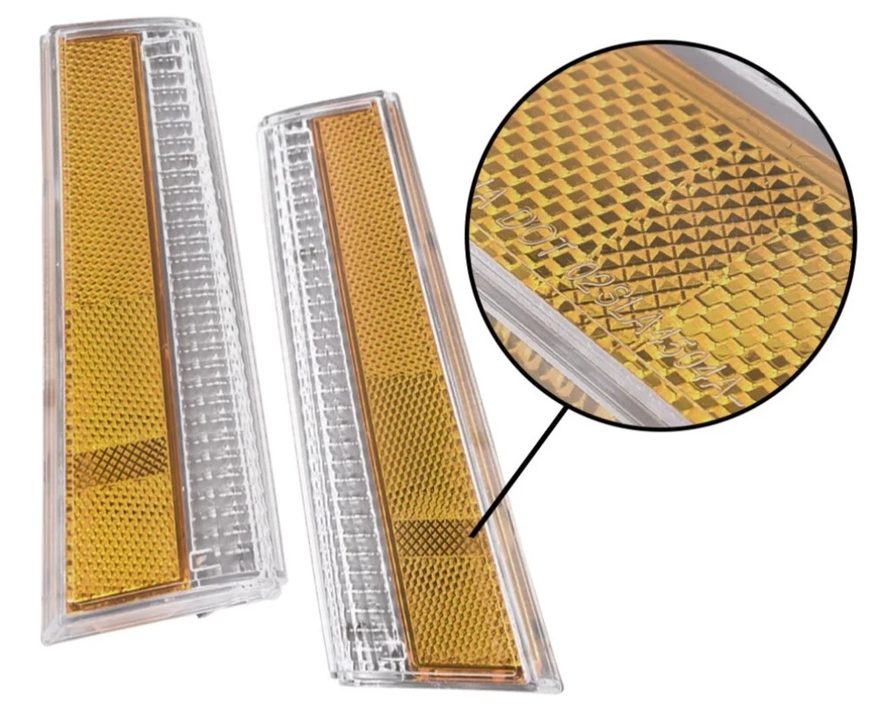 78-79 Malibu El Camino Faro Ámbar Transparente MARCADOR LATERAL Luz Giratoria Lámpara Lente PR Foto 4 de 4