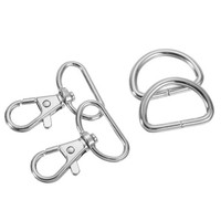 "Drehbare Karabinerhaken Klassische KarabinerverschlüSse Mit D-Ringen 1\", Silber"