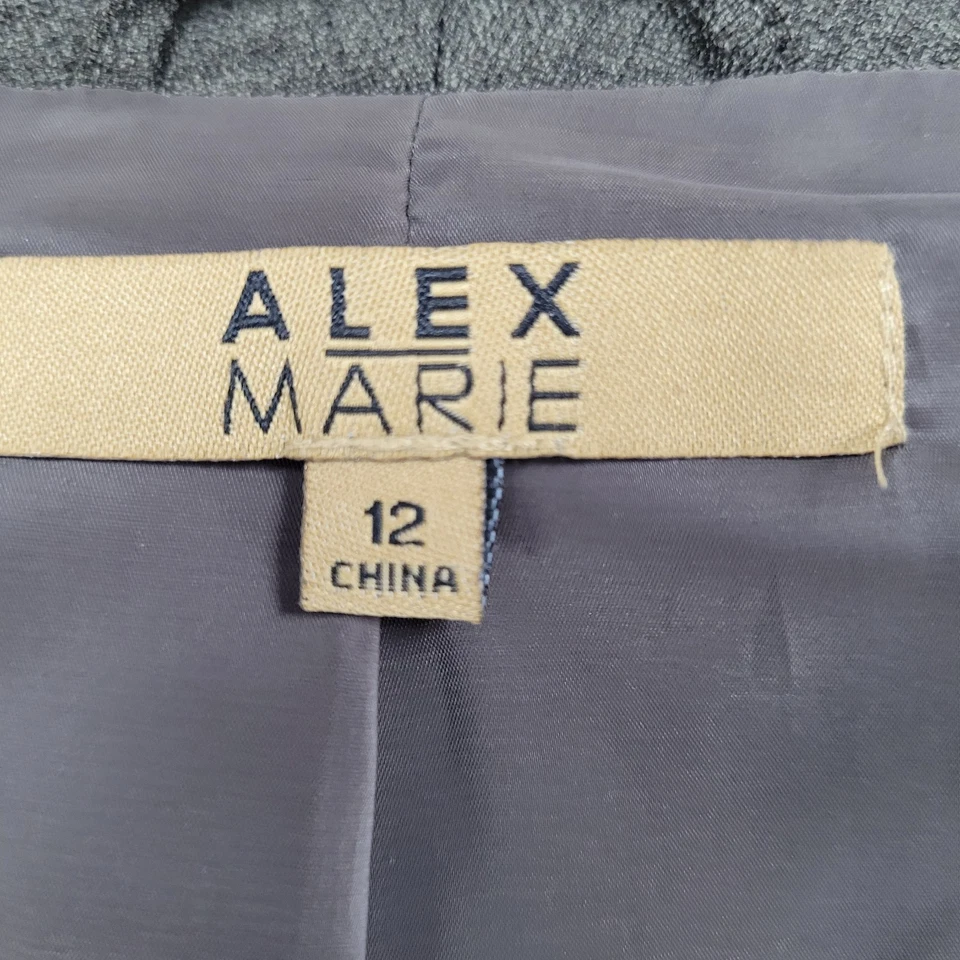 Alex Marie Marrón 3 Botones Chal Blazer Falda Traje Conjunto 2 Piezas Forrado Talla 12 Foto 3 de 4