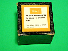 3X Auto Tele Converter for SEARS SLR Cameras 7343 w/Original Box - Made in Japan