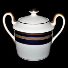 Christian Dior GAUDRON Lapis Blue, Covered Sugar Bowl & Creamer Set