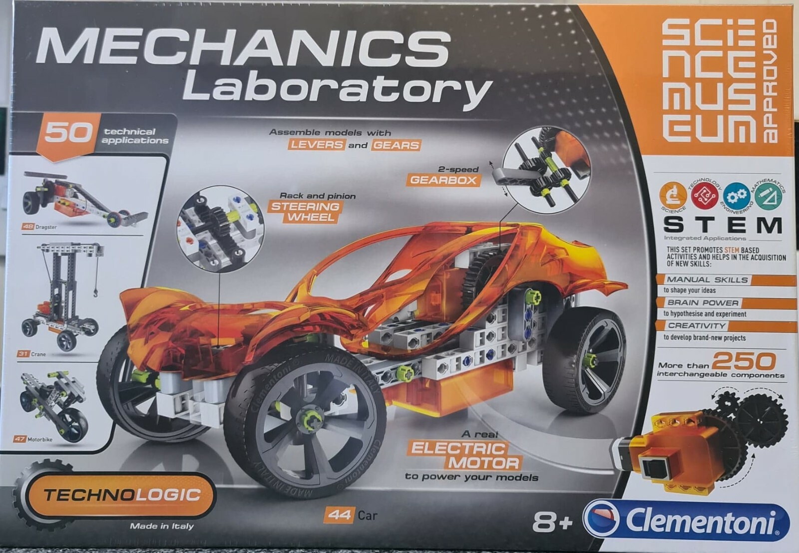 Clementoni Mechanics Lab Levers & Gears Vehicle & Component Building Kit Toy New
