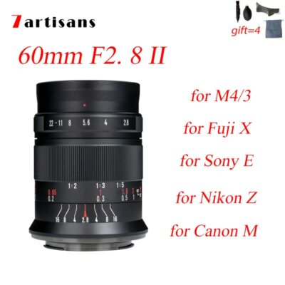 7artisans 60mm F2. 8  II 1:1 Magnification Macro Lens MF for Nikon Z Sony E Fuji