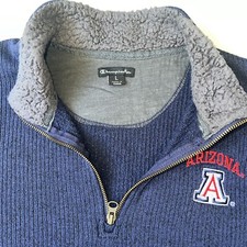 University Of Arizona Wildcats Logo Champion Sweatshirt Adult Large Blue New