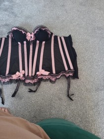 Ann Summers Coquette Corset & Tutu Pink/Black - Size 12