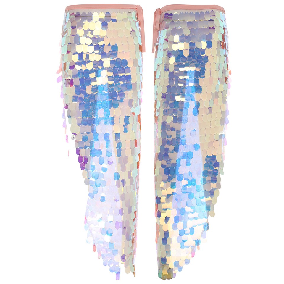 Pailletten Rock Mit Fransen - Glitzer Wickelrock Für Damen