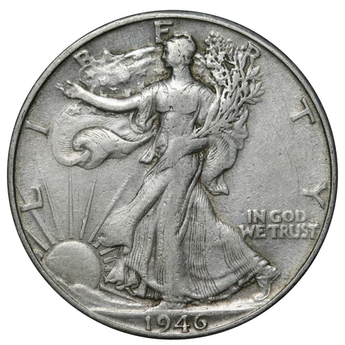1946-D Walking Liberty Half Dollar In XF Condition