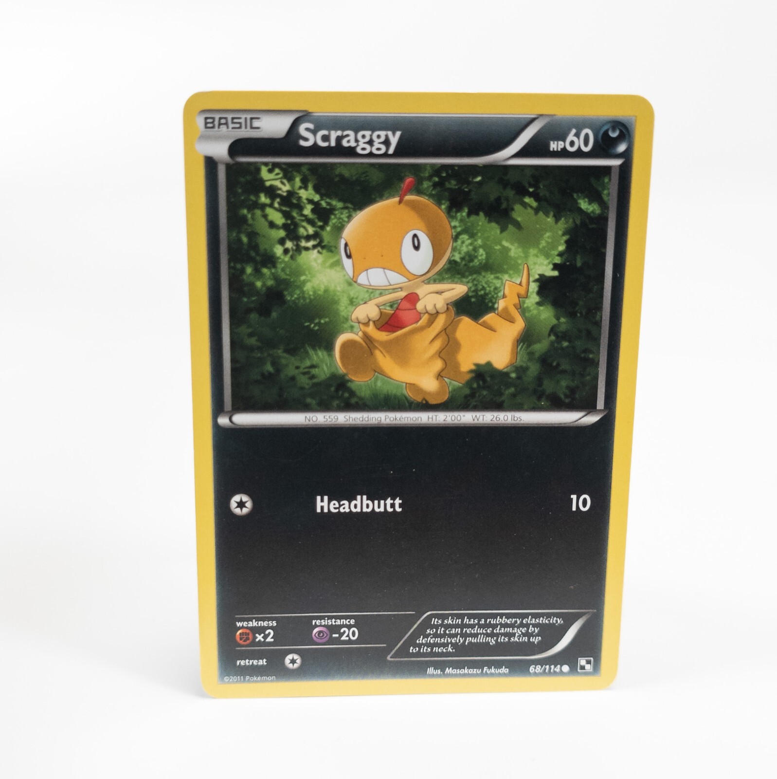 Scraggy 68/114 Pokemon Black and White Common NM