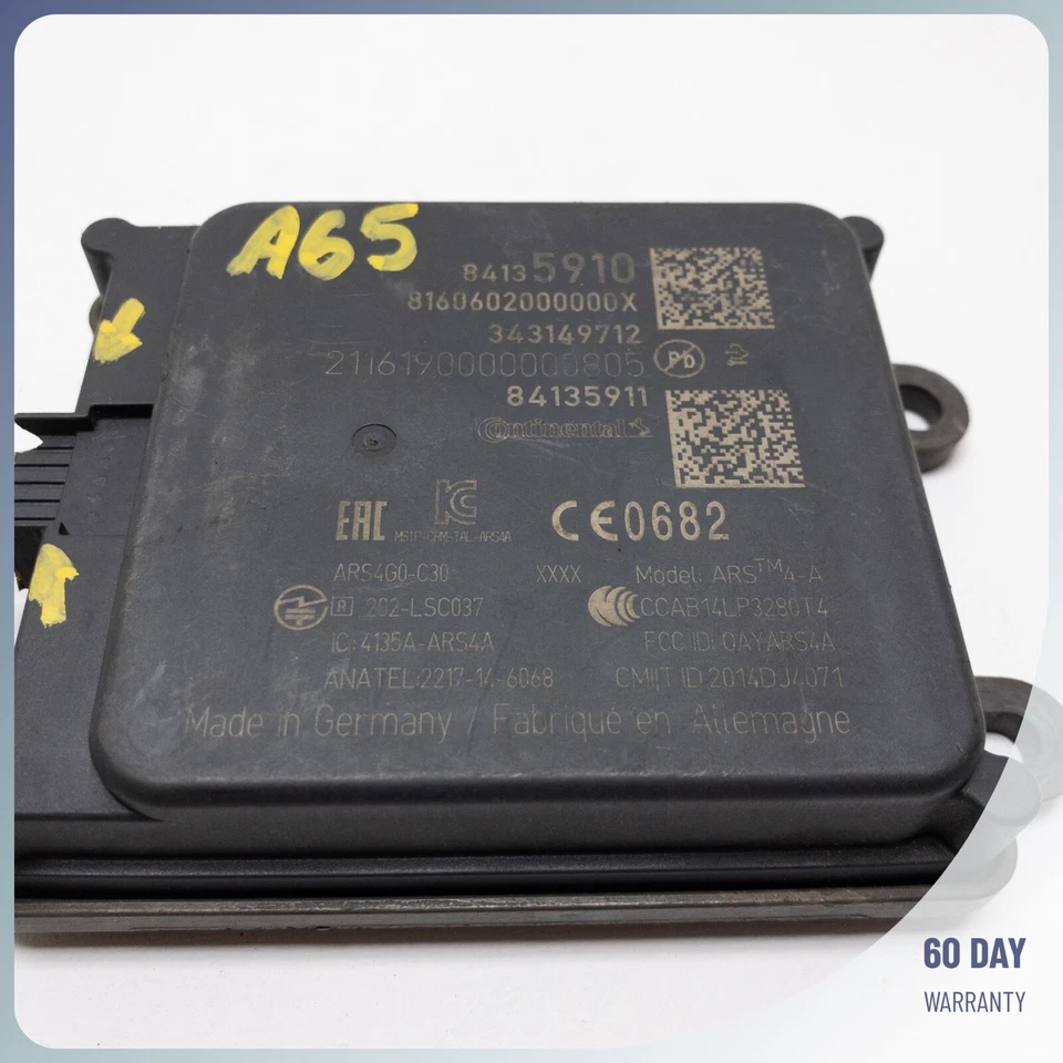 Sensor de distancia de control de crucero 17-23 Cadillac GMC Buick 84135911 343149712 Foto 3 de 4