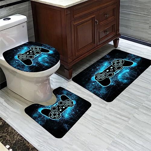 Game Shower Curtain for Boy Gaming Shower Curtains for Bathroom Boys