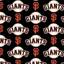 BTY MLB San Francisco Giants Cotton Fabric Major League Baseball By The Yard