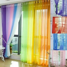 Curtains/Drape/Panel/Scarf Panel Voile Assorted Solid Window Sheer Curtain Color