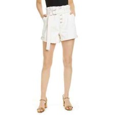 Free People Cindy Utility Shorts Ecru Size 12