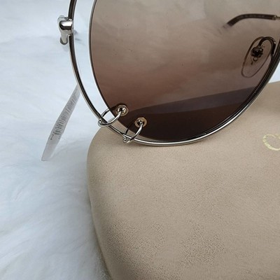 Chloe Wendy 59mm Round Pierced Sunglasses $495 New | eBay
