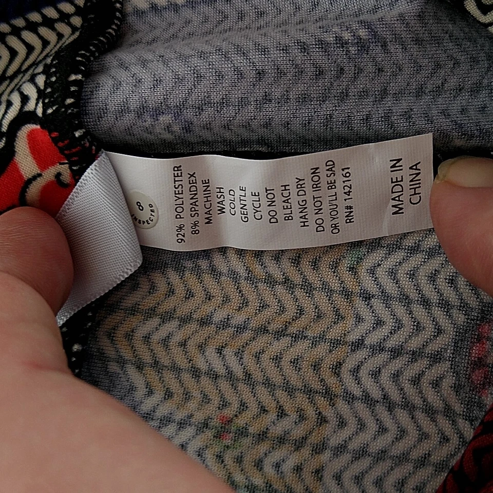 Lularoe Kids Teens Sz Tween Leggings Christmas Print Santa Skiing Geometric - Image 3 of 3