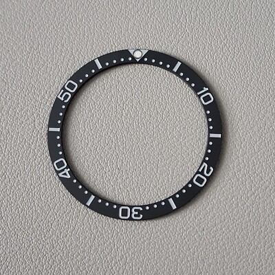 SEIKO Bezel Insert SKX007 / LOW PIP Black Matte Ceramic Flat C3