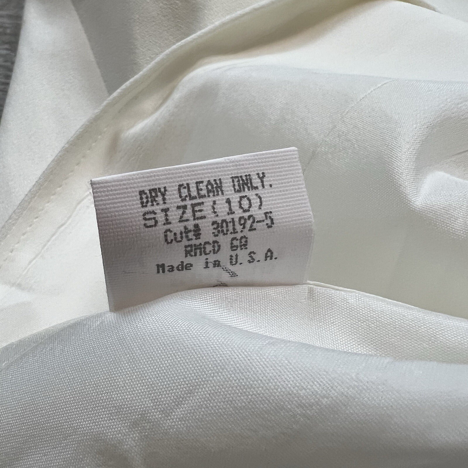 Vintage 90’s Laundry Shelli Segal Dress Women Off White 100% Polyester Size 10 thumbnail 12