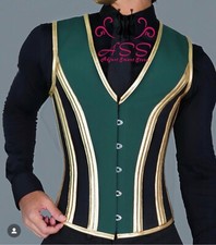 Mens Corset Vest Vintage Tighten Abdomen Shaping Steampunk Steel Boned Vest USA