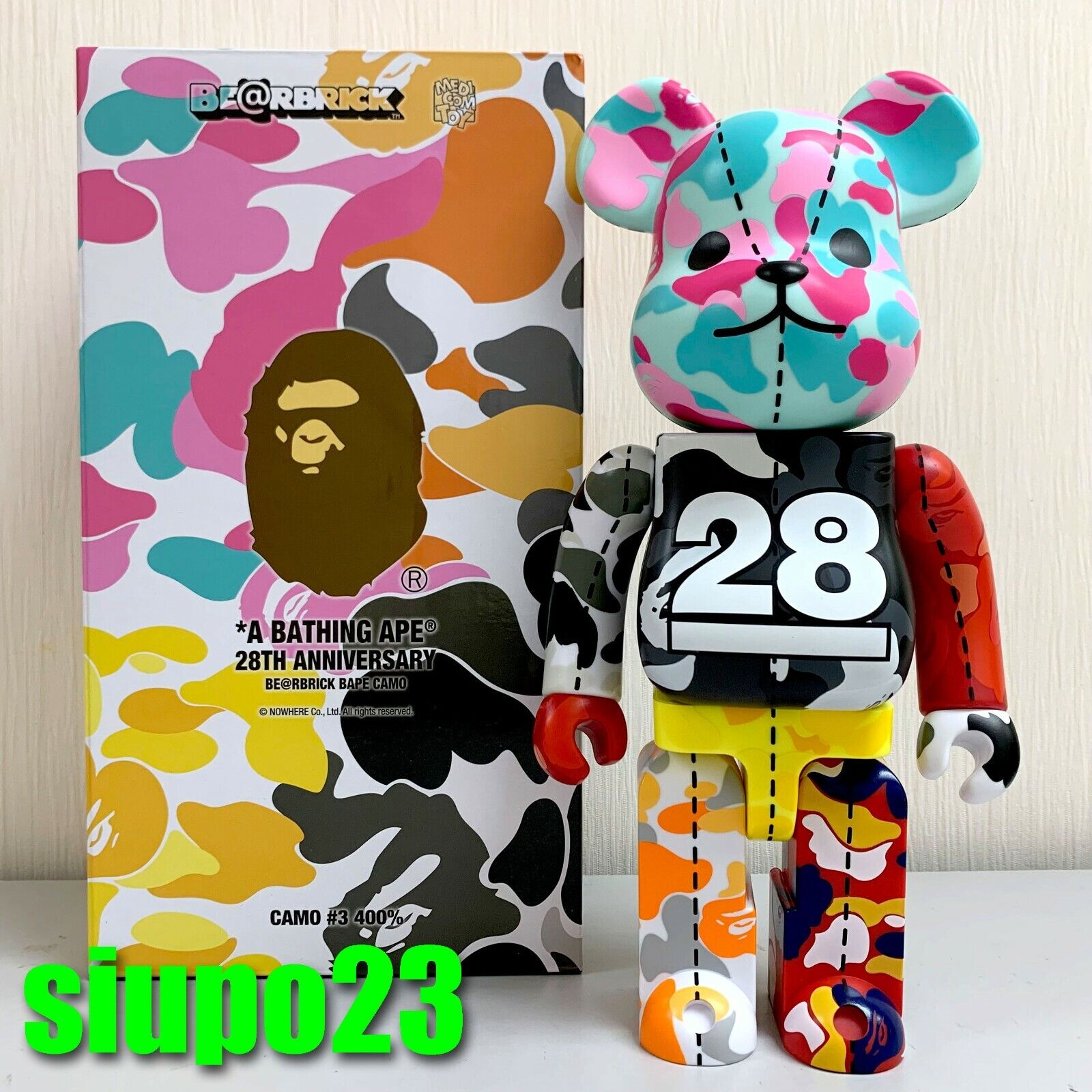 28THANNIVERSARY BE@RBRICK BAPE CAMO 400%