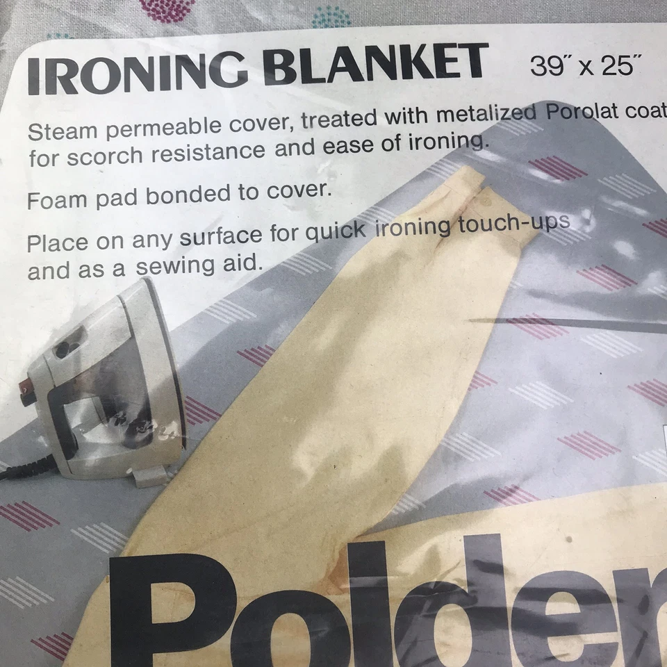 Manta de planchado Polder vintage 39"x25" alfombrilla uso en cualquier superficie almohadilla de espuma Foto 2 de 4