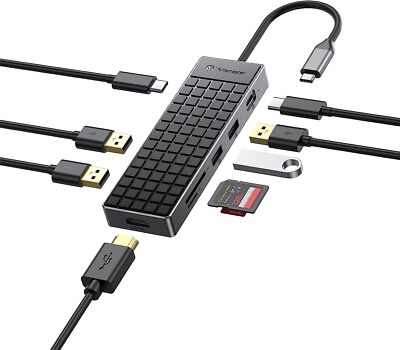 Yottamaster Type C Hub Multiport Adapter 4K HDMI USB3.0 RJ45 PD100W For PC Mac
