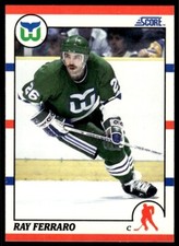 1990 SCORE NHL HOCKEY Sports Trading Card #134 -- Ray Ferraro, Hartford Whalers