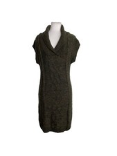 Pink Rose Womens Sweater Dress Size Small Brown Cowl Neck Short Sleeves Knit