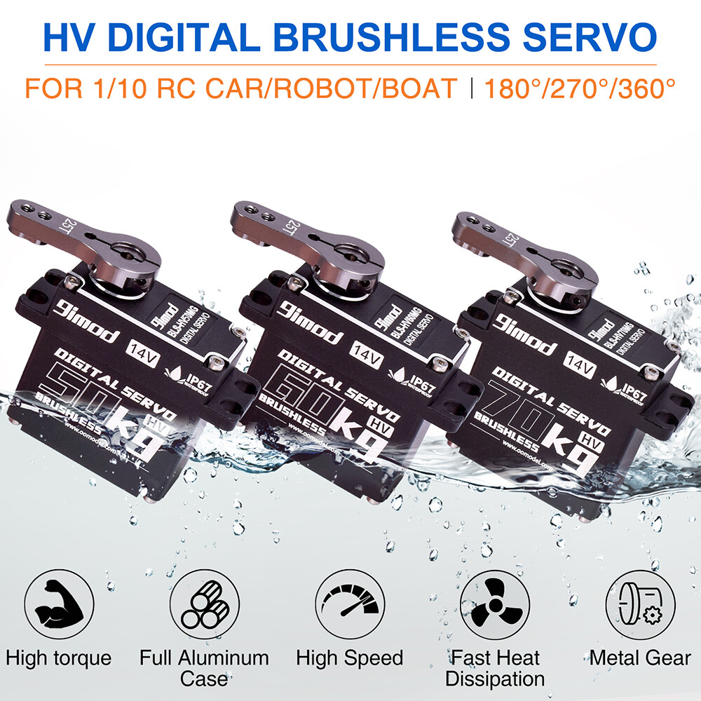 Hobby Fans 55kg Brushless RC Digital Servo – All Metal, IP67 Waterproof, High Torque & Fast Response For 1/8, 1/10, 1/12 RC Cars - View #11