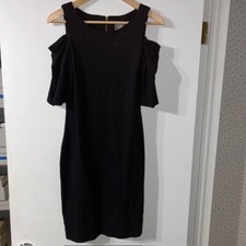 Vince Camuto Women’s Cocktail Black Shoulderless Dress Semi Formal Stretchy Sz 8