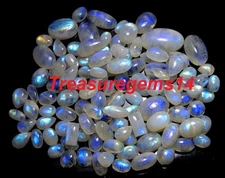 Rainbow Moonstone" 250crt Wholesale Lot Natural Blue Power Mix Cabochon Gemstone