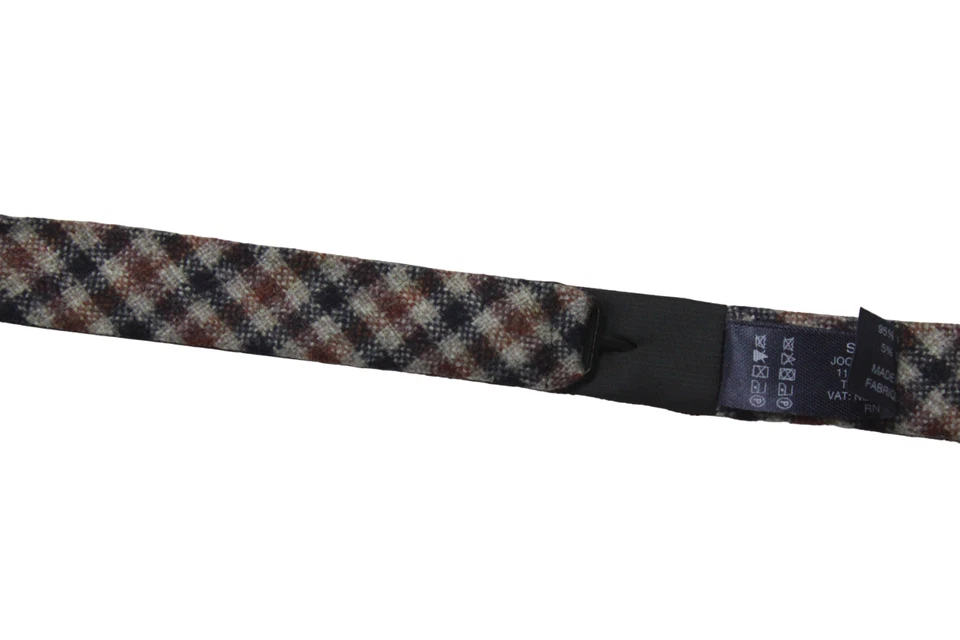 SUITSUPPLY Bow Tie Men's ONE SIZE Wool Silk Check Pattern Adjustable Formal - Image 4 of 4