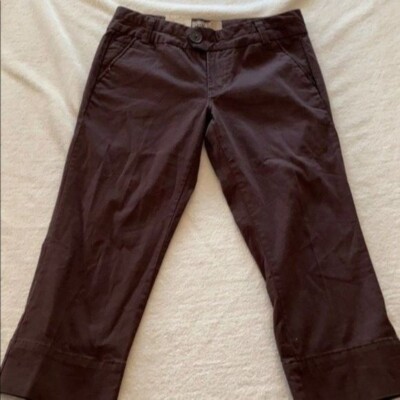 Buckle BKE Pants Womens 26 Brown Casual Capri Midrise Twill Career NWT