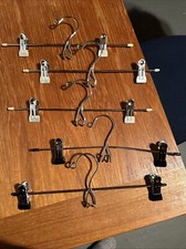 5 Hangers Set Heavy Duty Skirt/Pants Metal Stackable Adjustable Extra Wide