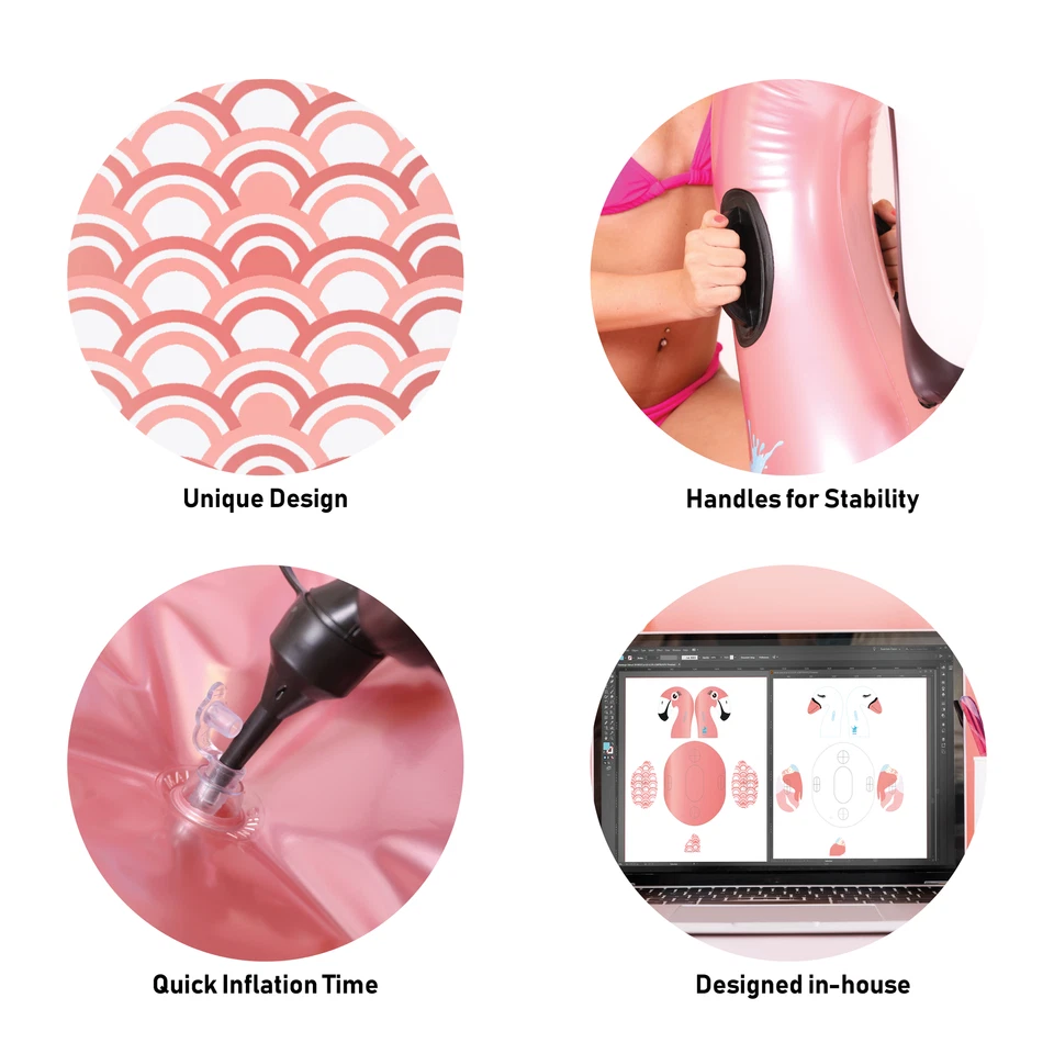 RIESIGER 5 FUSS FLAMINGO POOL SCHWIMMER ROSÉGOLD FAHRT AM SOMMER STRAND URLAUB LILO SCHWIMMEN - Bild 2 von 4