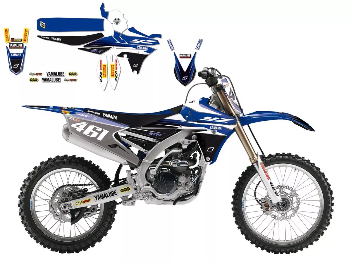 Yamaha YZ450F 2014 2015 2016 2017 Sticker Kit Graphics & Seat Cover