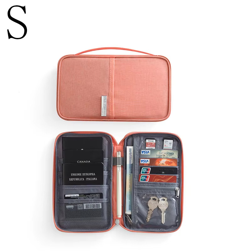 Family Passport Holder Travel Wallet Multi-Functional Document Organizer Ba…