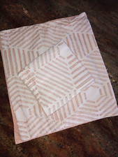 2 Ink Ivy Ellipse KING Cotton Blush Jacquard Pillowcases 35x18"