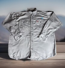 Ariat FR Shirt Mens Size Large Gray Flame Resistant Workwear CAT 2 Long Sleeve